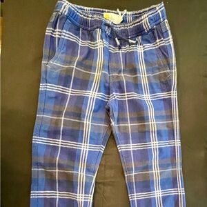 Boden Blue Plaid Kids Joggers